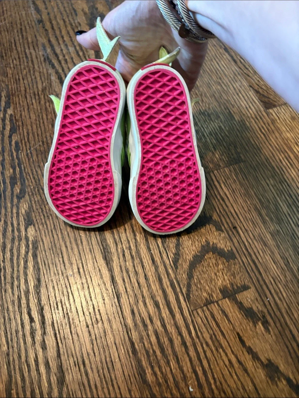 Vans Lime Green & Pink Shark Slip-On Baby Shoes